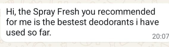 Customer Feedback for Sprat Fresh Review