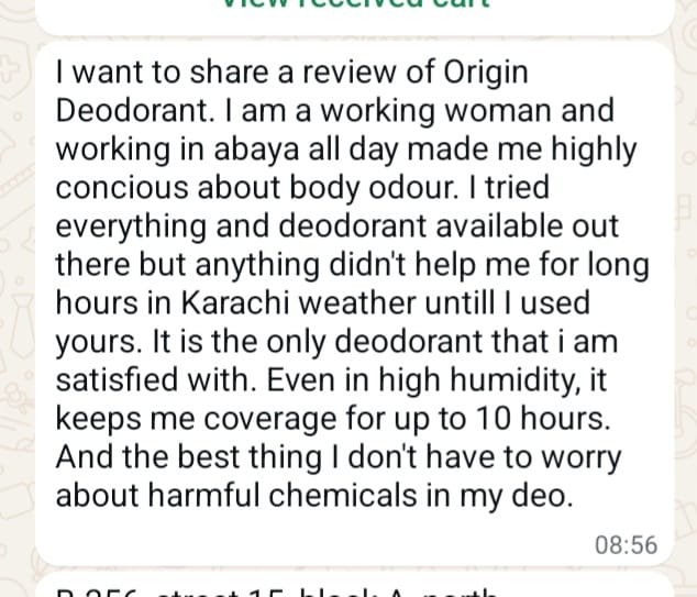 Customer review of Pure Skin Origin Deodorant
