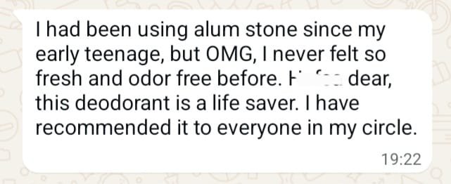 Customer review of Pure Skin Origin Deodorant