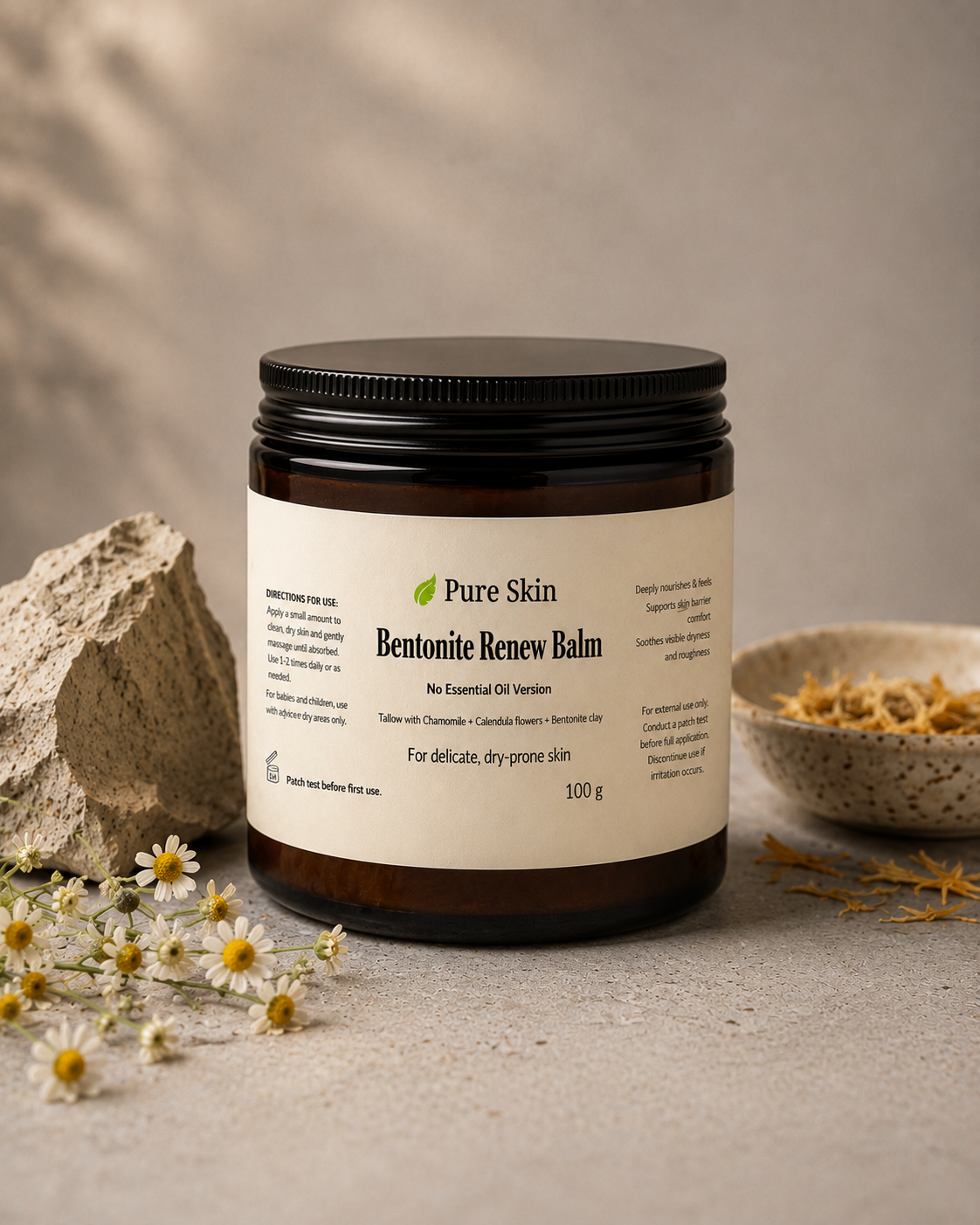 Bentonite Renew Balm - fragrance-free balm for sensitive skin by Pure Skin