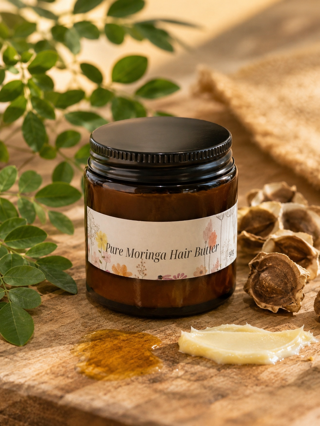 Natural moringa hair butter - Pure Mornings by Pure Skin