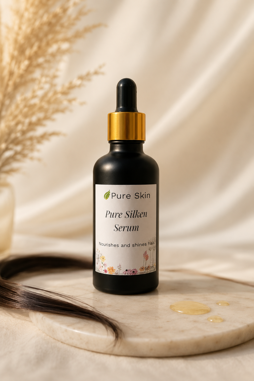 Pure Silken Serum - natural anti-frizz hair serum by Pure Skin