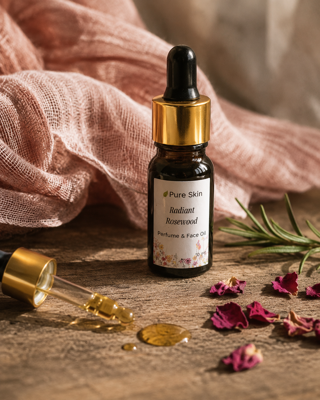 Radiant Rosewood Anti-Aging Face Serum - natural face oil by Pure Skin