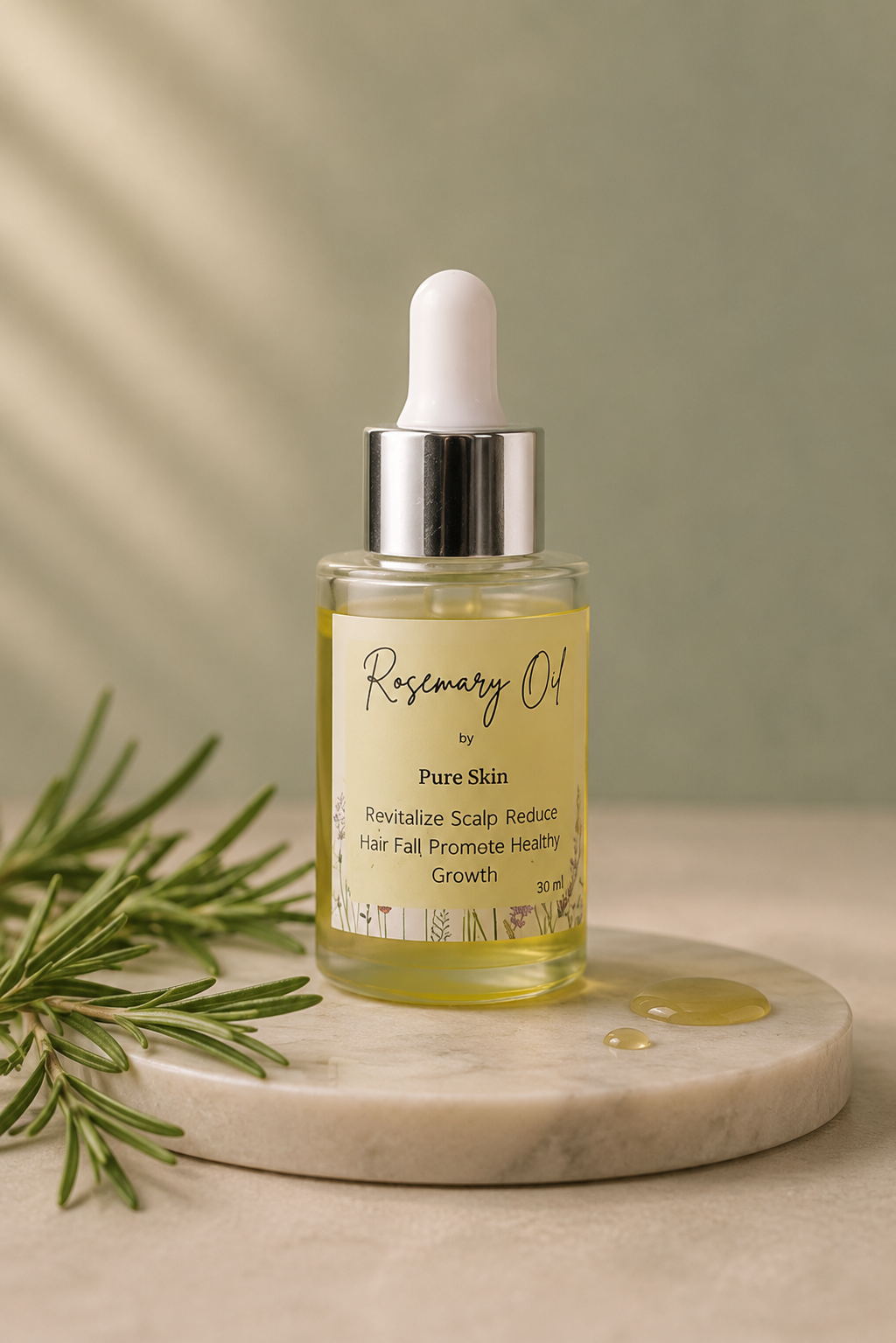 Rosemary Oil Pre-Wash Treatment - natural rosemary oil for hair by Pure Skin